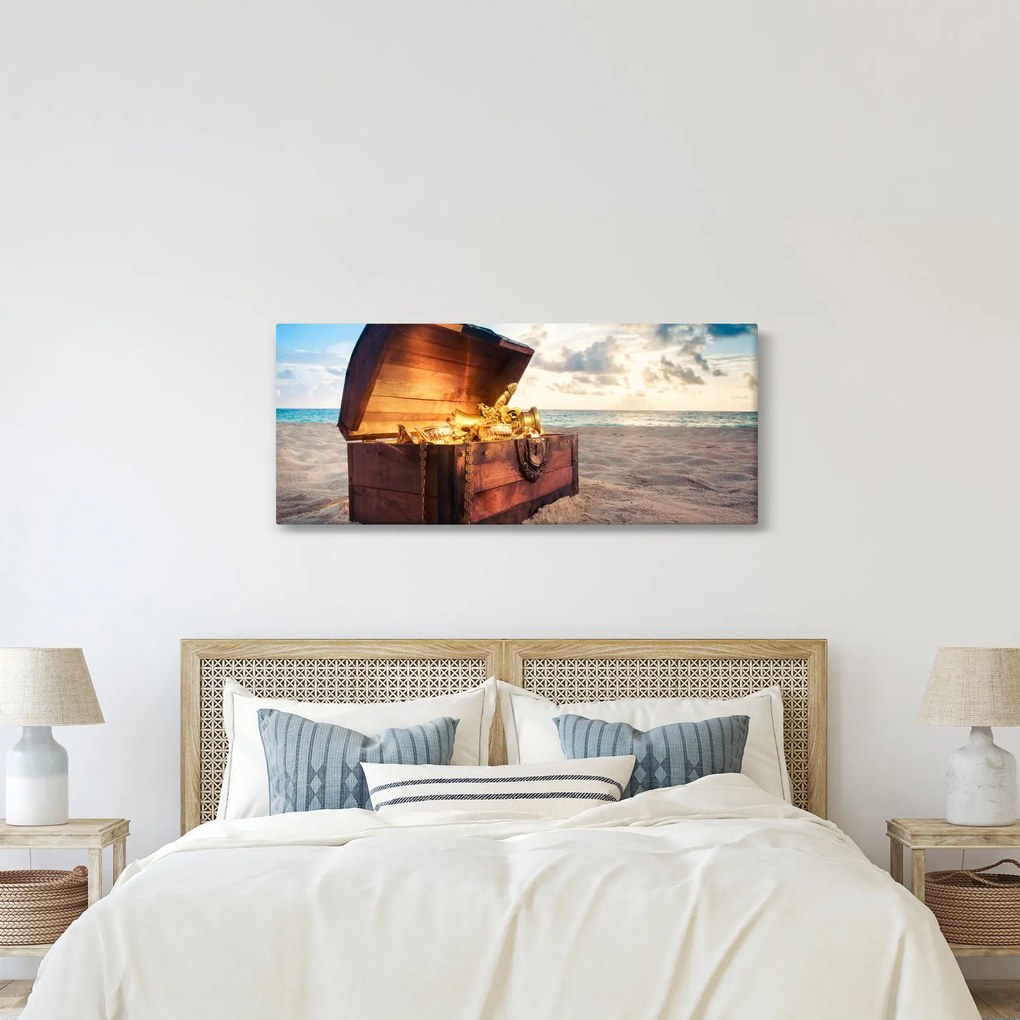 Kép - kincs a tengerpart (120x50 cm)