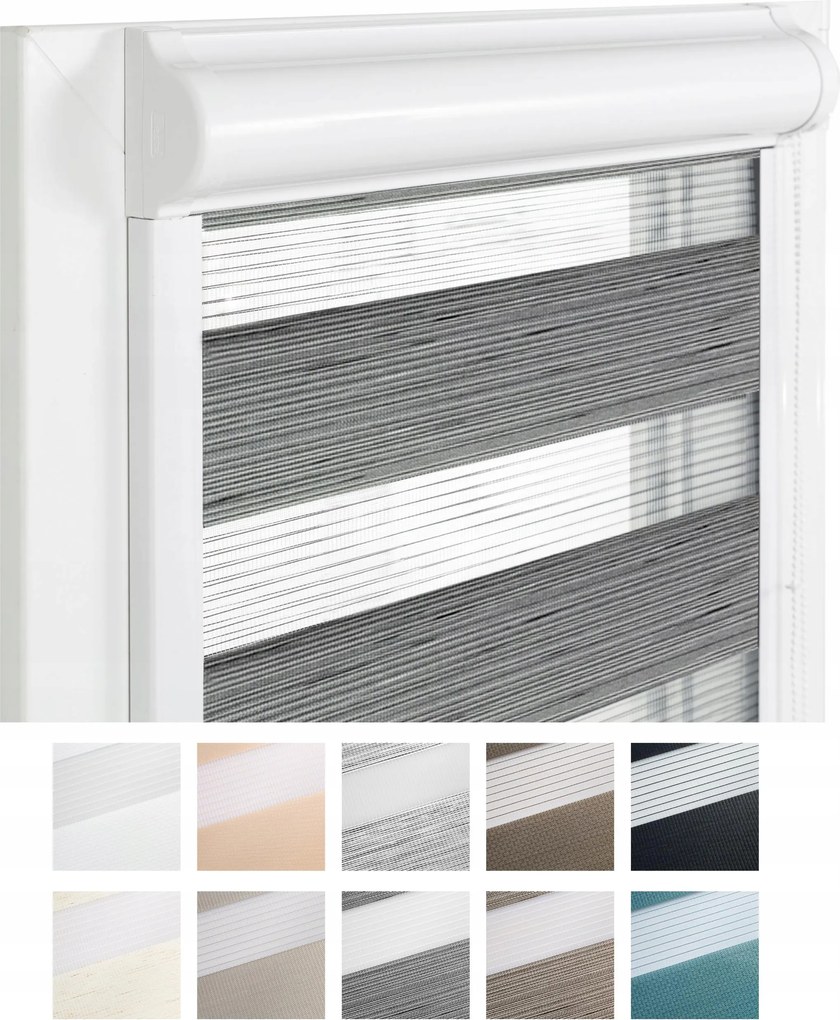 Roló Éjjel-nappal Kazettában Non-invazív Vezetősín 53x150 Zebra Prémium