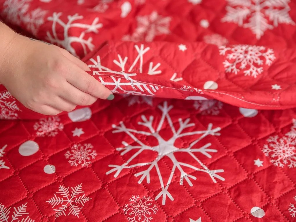 Ágytakaró SNOWFALL piros Méret: 170 x 210 cm