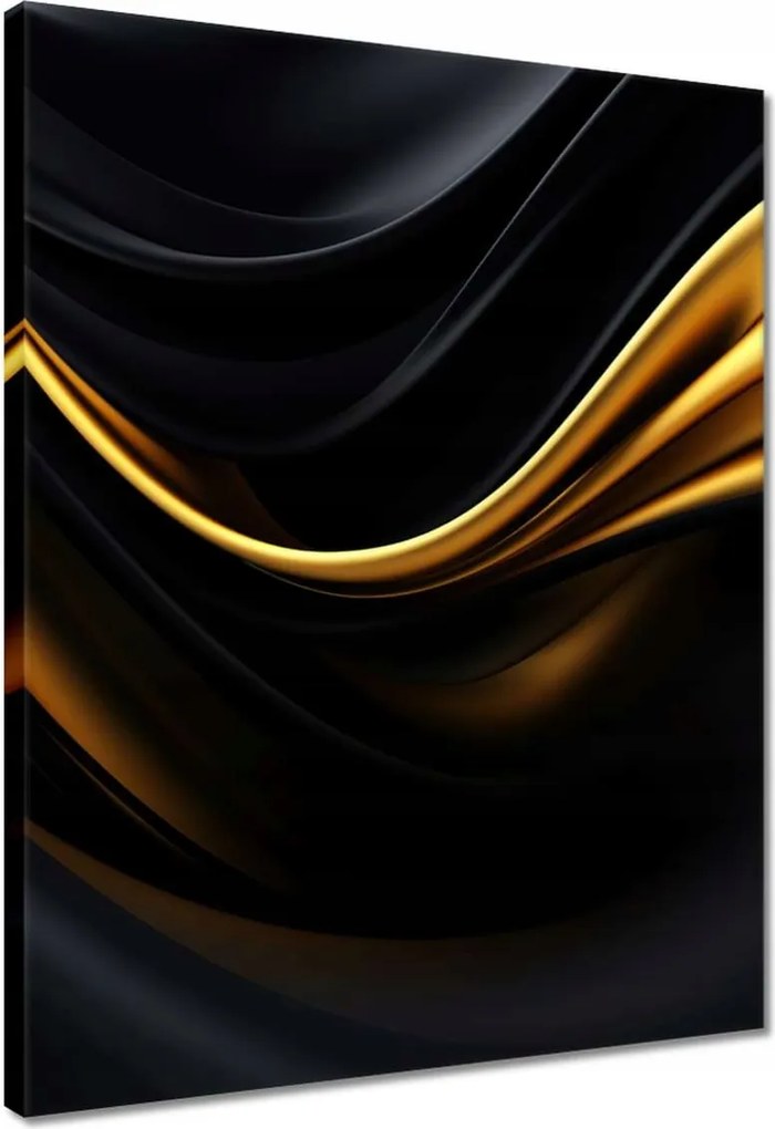 Vászonkép 40x50 Selyem arany szalag