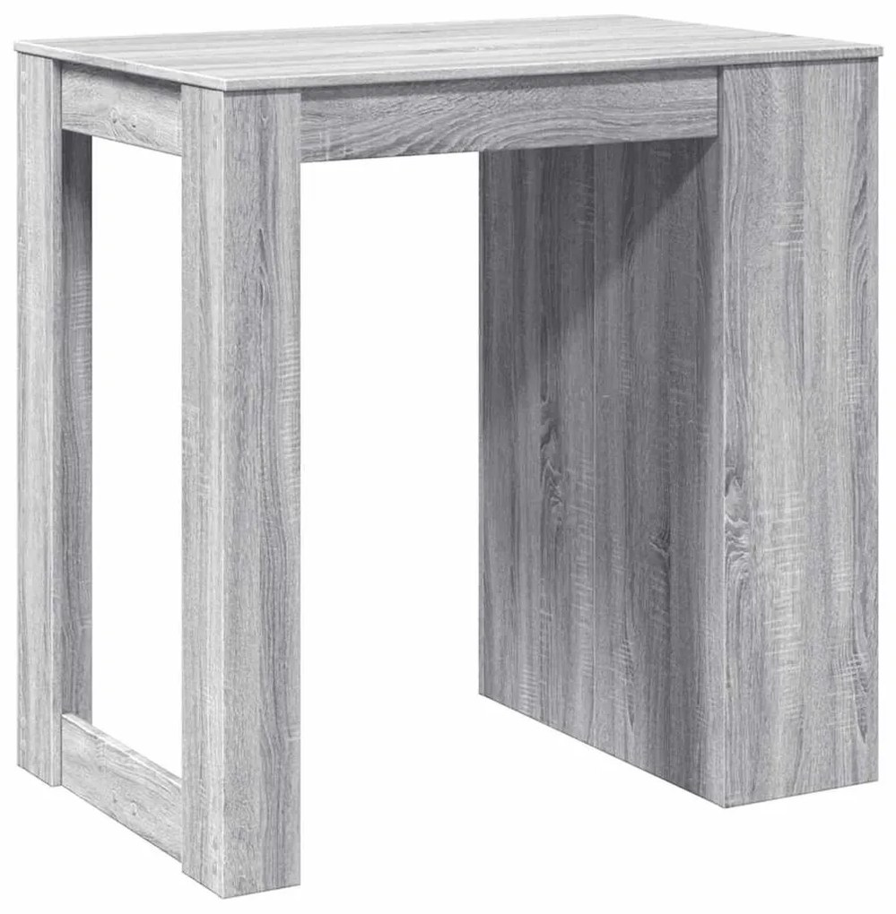 szürke sonoma színű szerelt fa bárasztal 102 x 70 x 103,5 cm