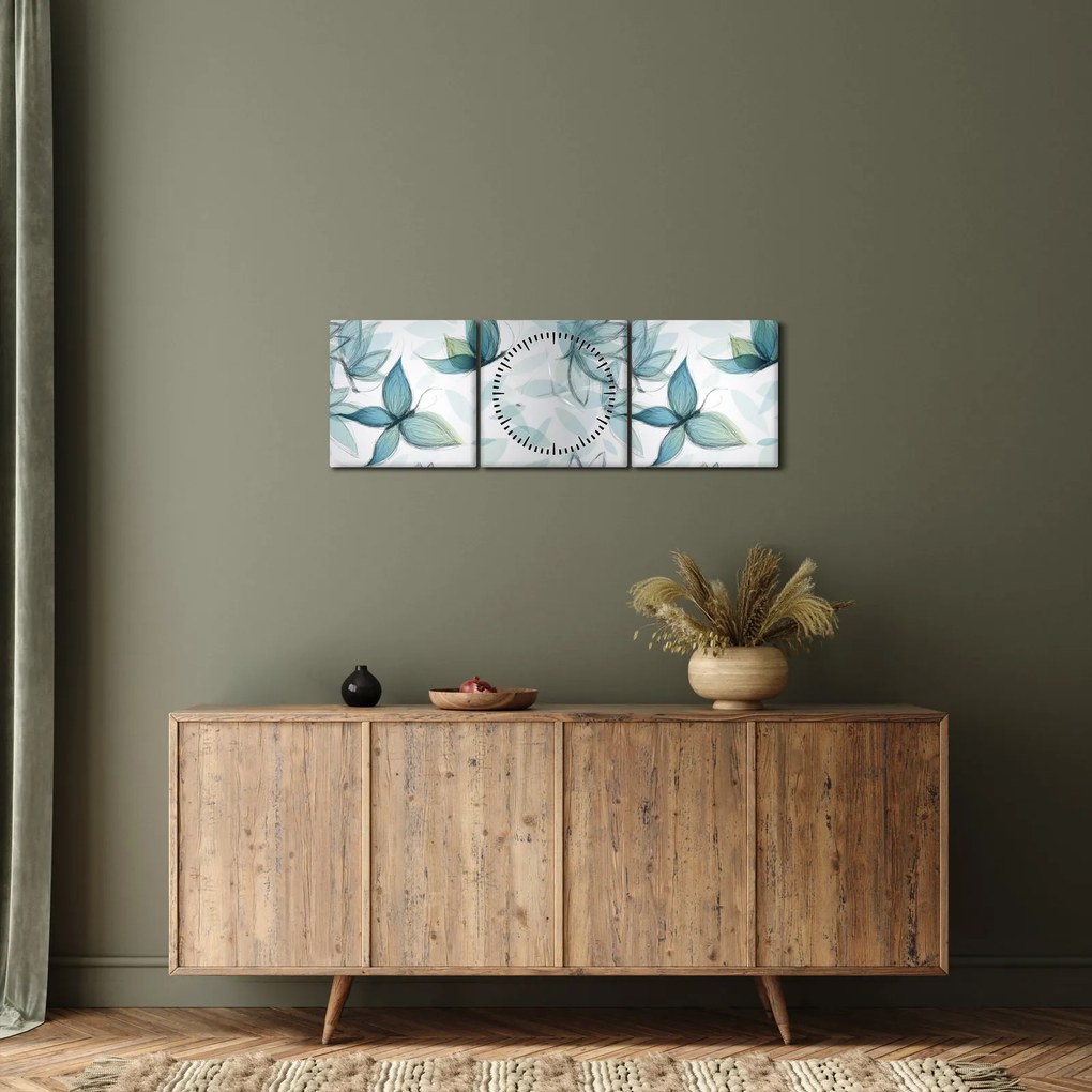 Kép - kék csokornyakkendő (órával) (90x30 cm)
