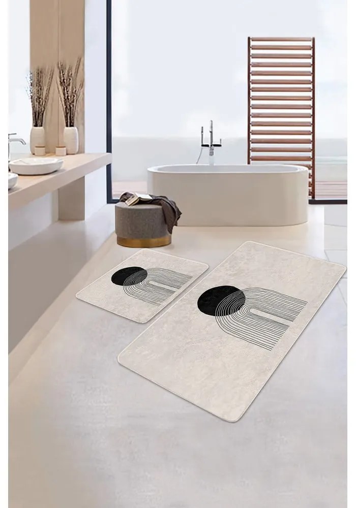Bézs fürdőszobai kilépő szett 2 db-os 60x100 cm – Mila Home