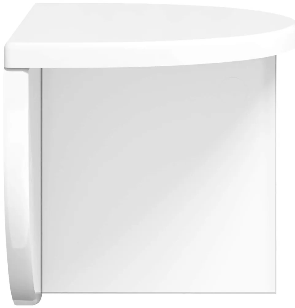 Falpolc 2 pcs Magas Fényű Fehér 38 x 19 x 19 cm Faanyag