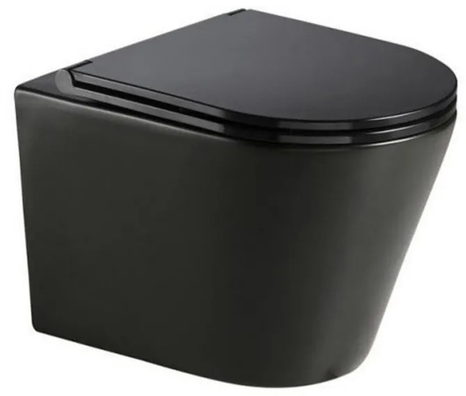 Clement Black fali Rimless WC, matt fekete