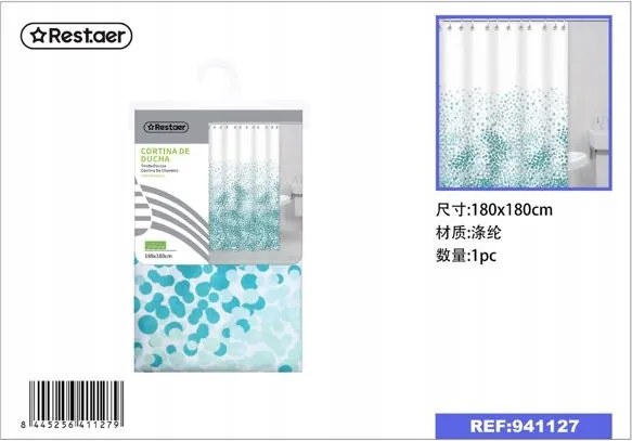 Stílusos Zuhanyfüggöny Mintával 180x180cm