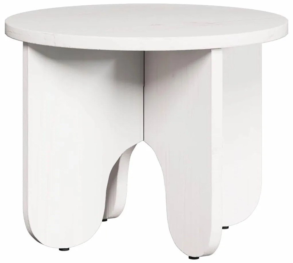Dohányzóasztal 2 pcs Fehér 39.5 x 39.5 x 30 cm Tömör fenyőfa