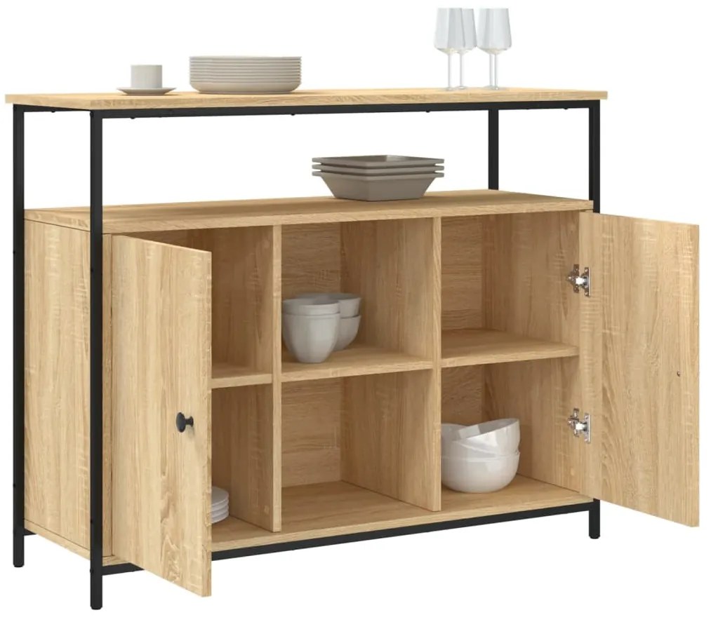 sonoma tölgyfa tálalószekrény 100 x 35 x 80 cm
