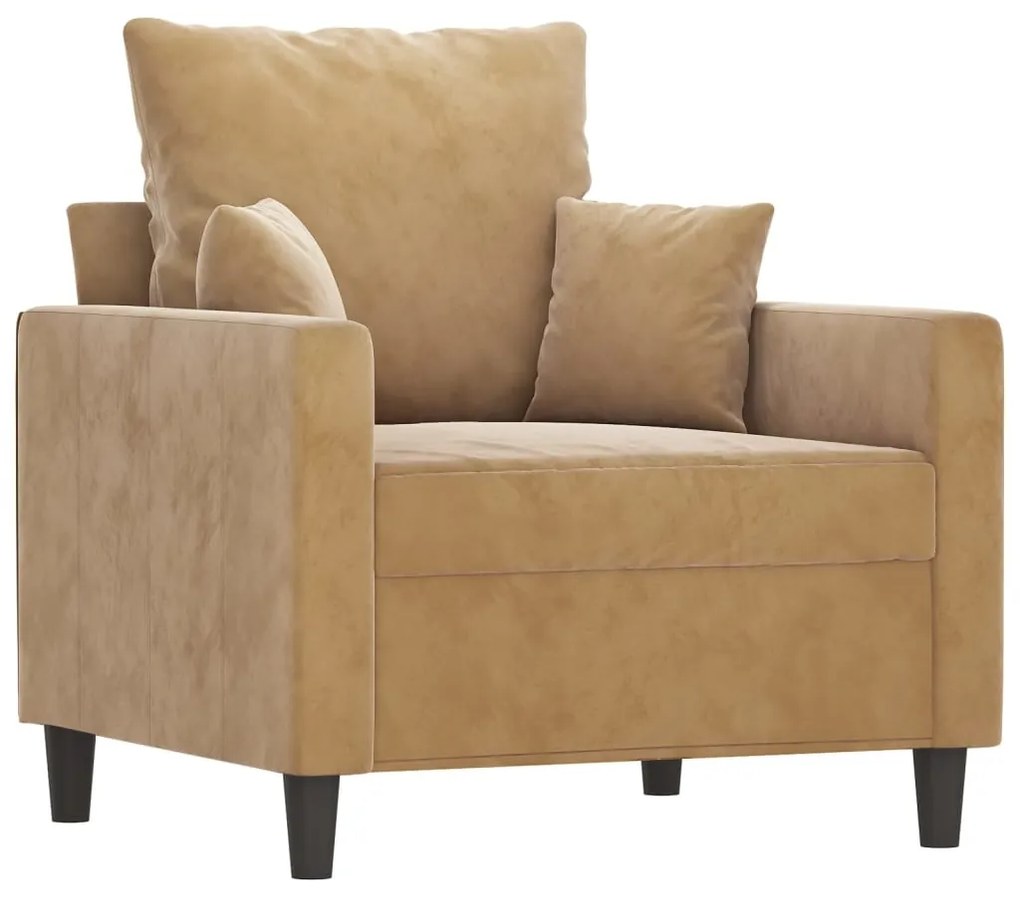 vidaXL barna bársony kanapéfotel 60 cm