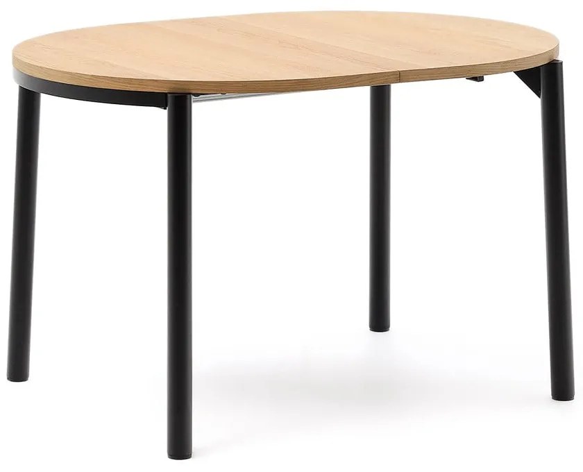 Natúr színű bővíthető étkezőasztal tölgyfa dekoros asztallappal 90x120 cm Montuiri – Kave Home