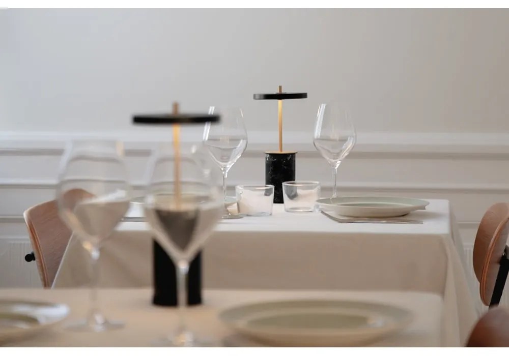 Fekete márvány LED dimmelhető asztali lámpa fém búrával (magasság 25,5 cm) Asteria Move Mini – UMAGE