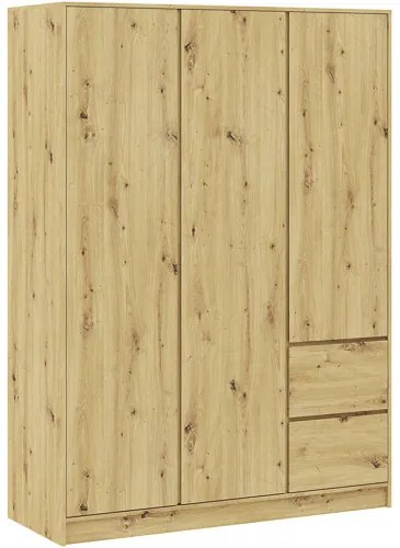 BASIT Gardrób Szekrény Tölgy Színben 150 cm