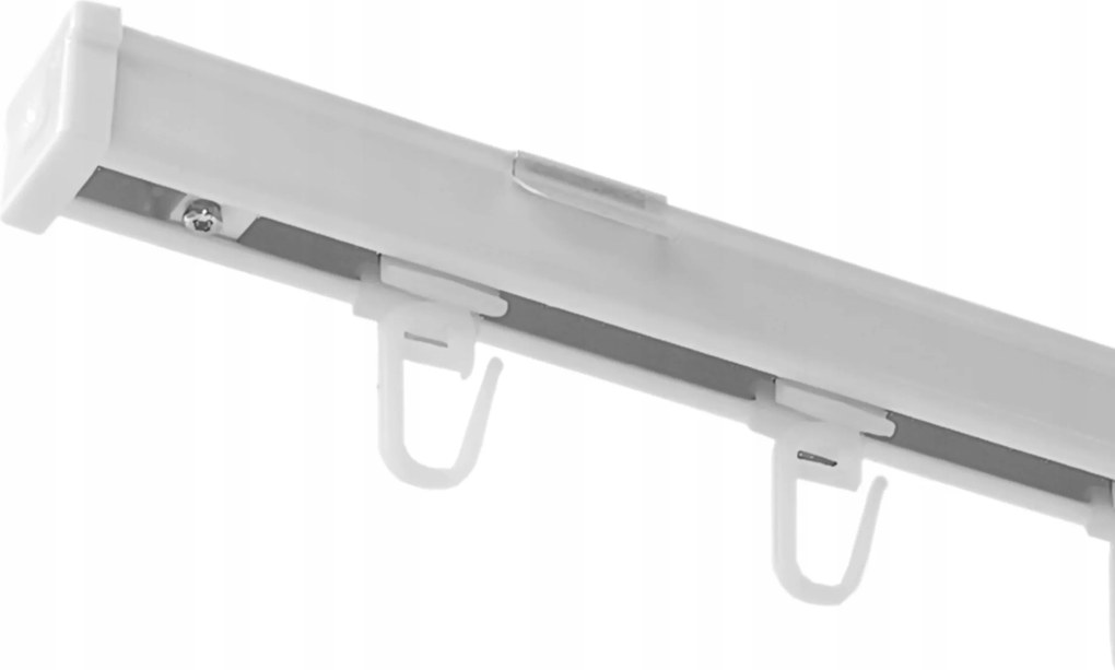 Függönykarnis Mennyezeti Sín Fehér Szimpla M Típusú alumínium Kpl biztosítótű 120 cm