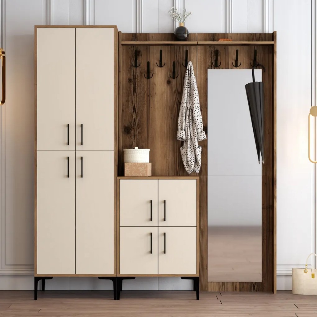 Berlin ABC - Walnut, Cream