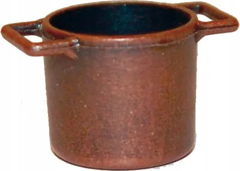 Fém fazék, réz színű- 1,5cm magas, 7-10cm magas figurákhoz