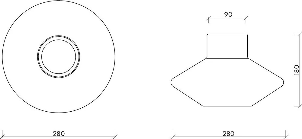 Üveg kézzel készített váza (magasság 28 cm) Glom – noo.ma