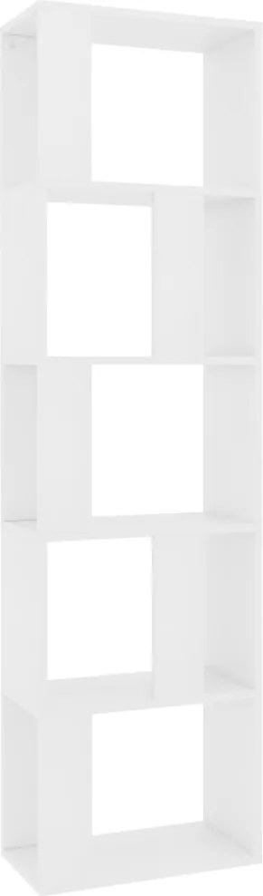 vidaXL fehér szerelt fa könyvszekrény/térelválasztó 45 x 24 x 159 cm