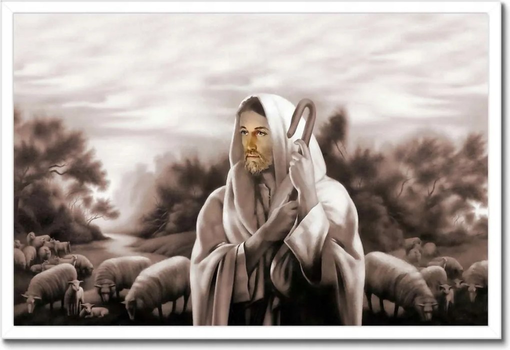 Poszterek keretben 60x40 Jó Pásztor Bárányok