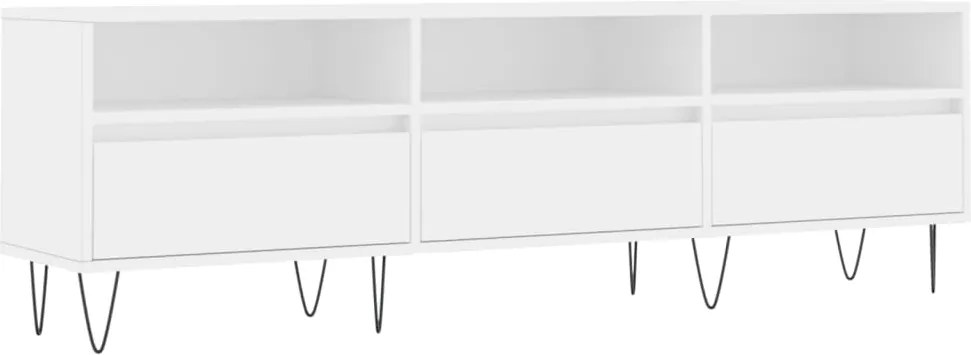vidaXL fehér szerelt fa TV-szekrény 150 x 30 x 44,5 cm