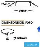 UNIVERSO Süllyesztett spot lámpa 1xPAR16 foglalat nélkül IP20 Arany D90x25mm kivágás:D60mm