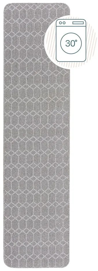 Világosszürke mosható futószőnyeg 57x230 cm Argyll – Flair Rugs