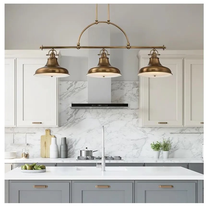 Quoizel QZ-EMERY3P-WS - Csillár láncon EMERY 3xE27/100W/230V réz