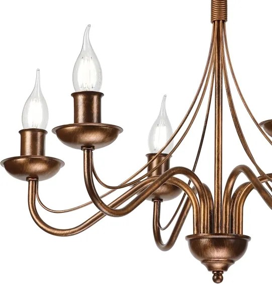ANTON láncos csillár, 6xE14/60W/230V, bronz