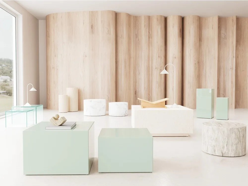 Üveg dohányzóasztal szett 2 db-os 50x50 cm Dice – Actona