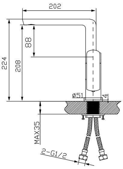 Sapho - Mosdócsaptelep MIXONA 22,4 cm fényes króm