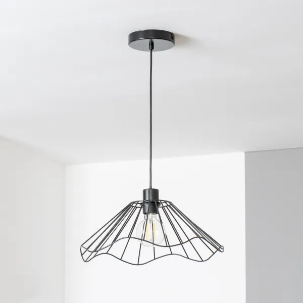Brilagi - LED függeszték kábelen CERIA WIRE 1xE27/40W/230V Ø 40 cm fekete