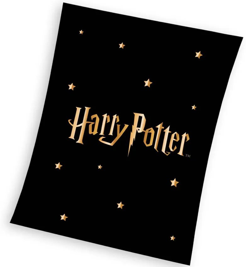 Carbotex Harry Potter Gold Stars gyermek takaró,130 x 170 cm
