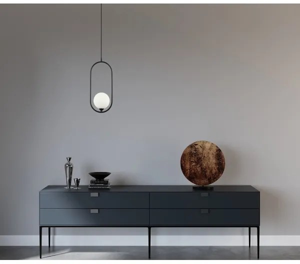 ITALUX PND-3965-1-BK - LUPUS 1xG9/25W/230V fekete függeszték