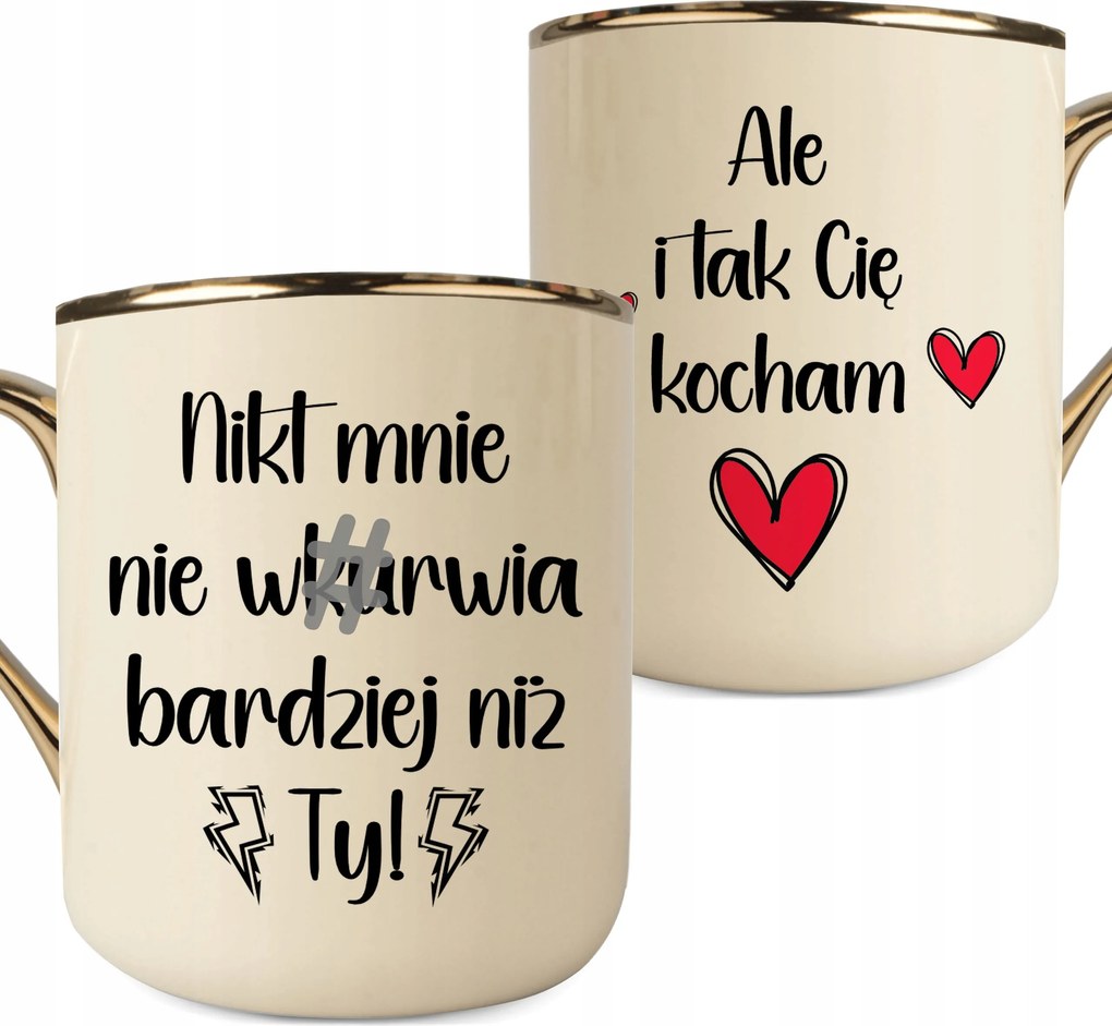 Bögre Krém-arany.. De Akkor Is Szeretlek Vicces Bögre Valentin Napra