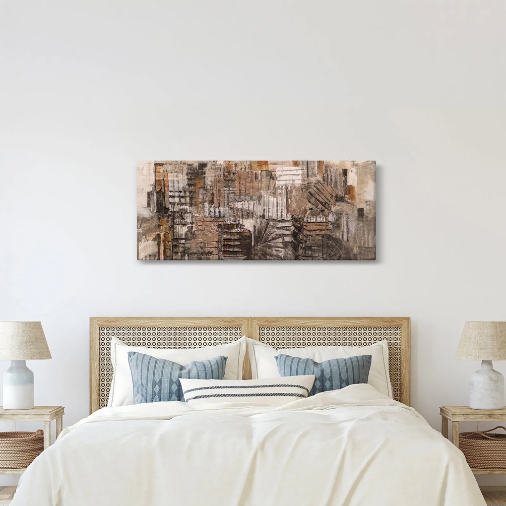 Kép - absztrakció barna tónusokkal (120x50 cm)
