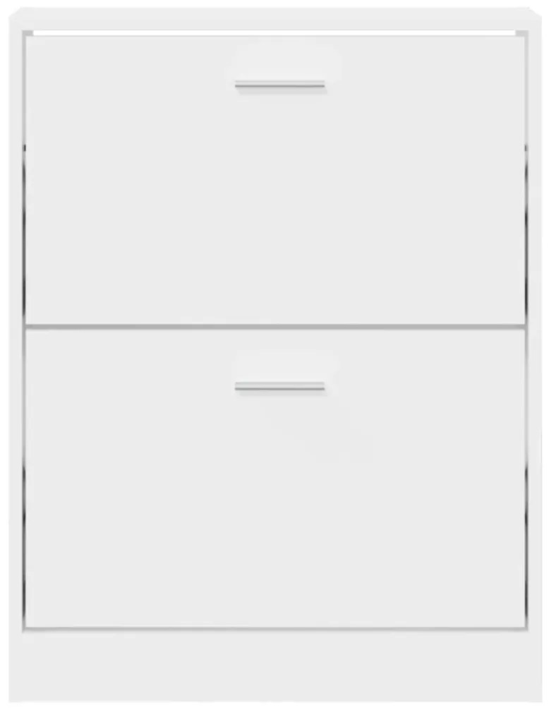 fehér, rétegelt fa cipősszekrény 59 x 17 x 81 cm