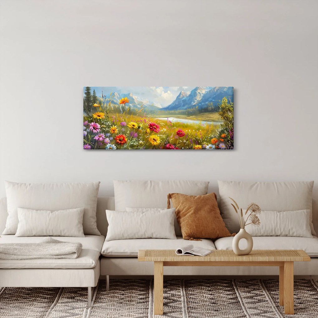 Kép - Festett táj (120x50 cm)