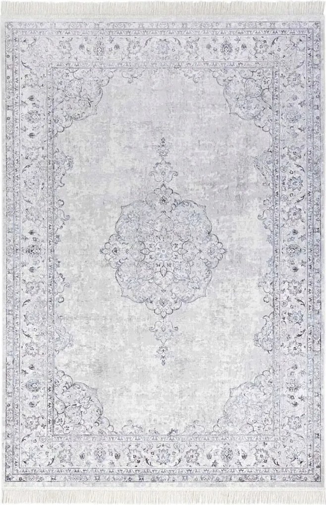 Szőnyeg 95x140 nappaliba,hagyományos klasszikus kék-krém mintás