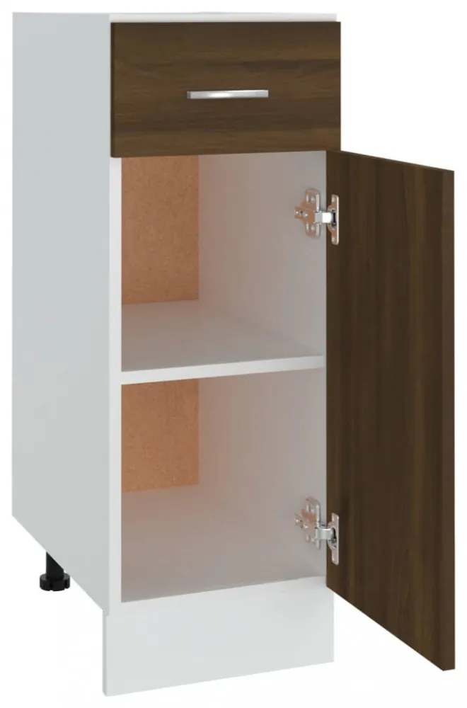 “Lyon” barna tölgy színű szerelt fa fiókos alsószekrény