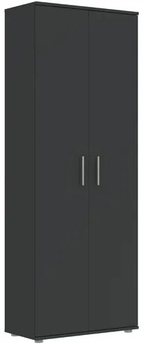 Kétajtós Polcos Szekrény Antracit Színben. KLARA 69 cm.