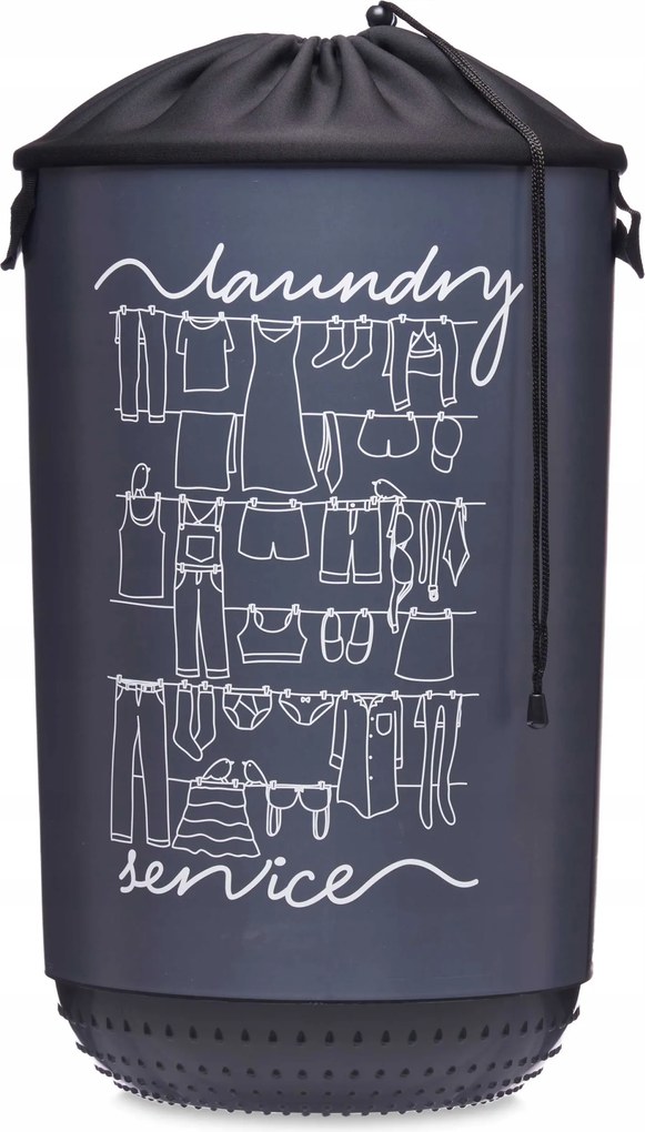 Fürdőszobai Szennyestartó Kosár Textil 40l Piszkos Ruhák Tárolására