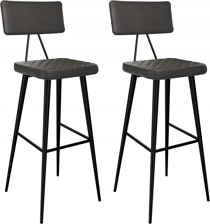 Bárszék szürke – 2 részes szett – műbőr ülőfelület