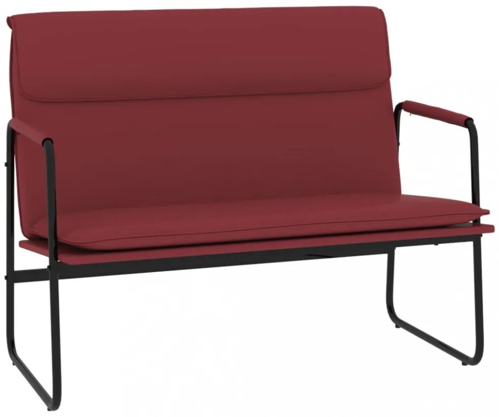 vidaXL bordó műbőr pad 100 x 64 x 80 cm