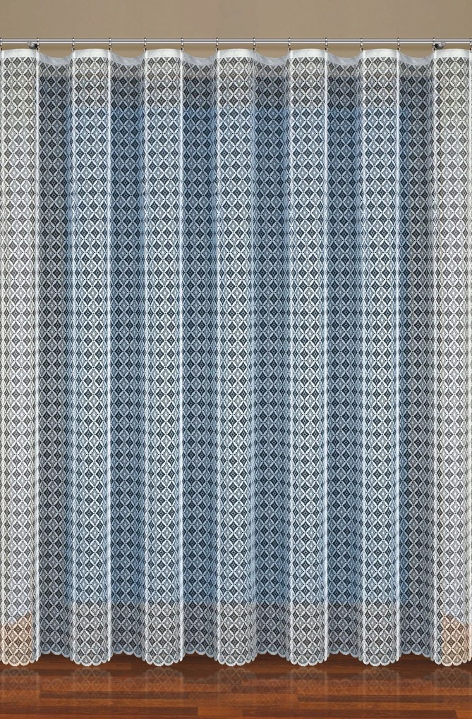 Kész Áttört Függöny Szalaggal Fehér 500cm X 210cm