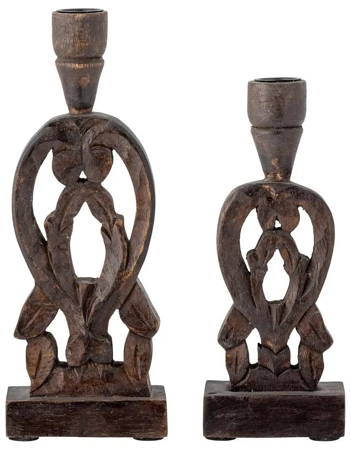 Fa gyertyatartó készlet 2 db-os Bernie – Bloomingville