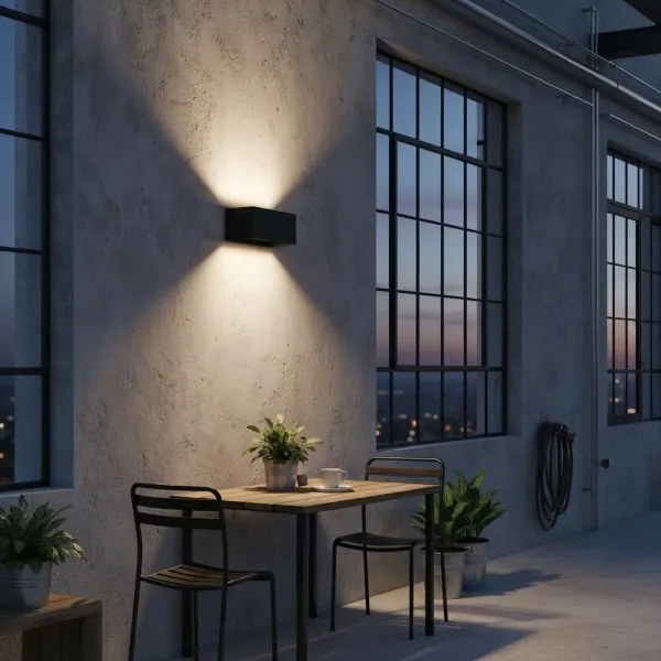 Ideal Lux - LED Kültéri fali lámpa ATOM LED/25W/230V IP54 fekete