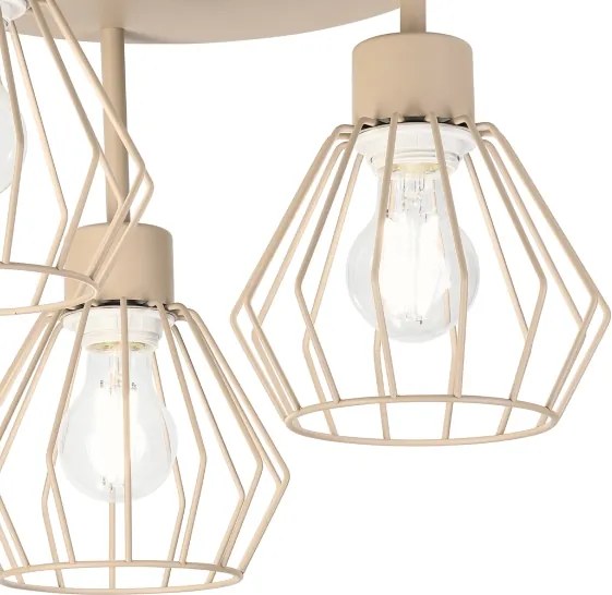 Felületre szerelt csillár AUDREY 3xE27/60W/230V bézs
