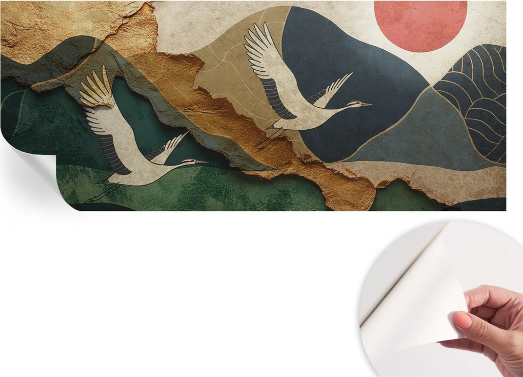 Design fali fotótapéta öntapadós keleti darvak 250x104 cm