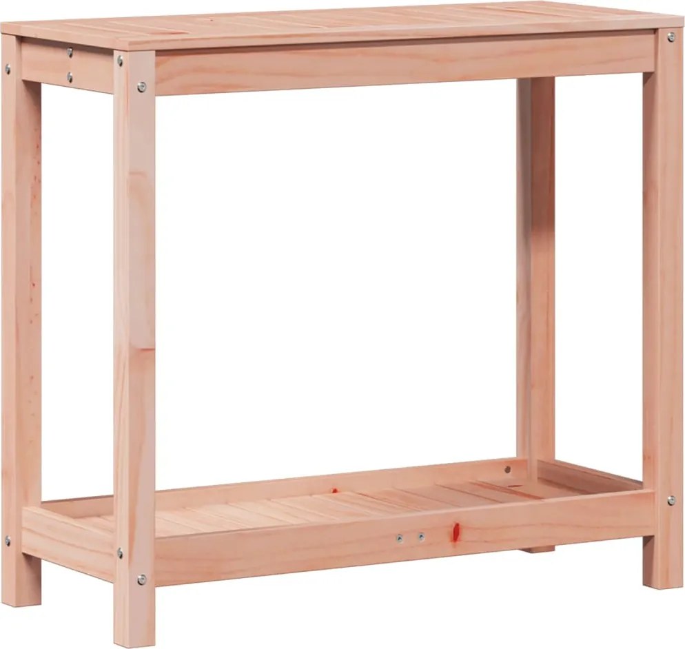 vidaXL tömör duglászfenyő ültetőasztal polccal 82,5 x 35 x 75 cm