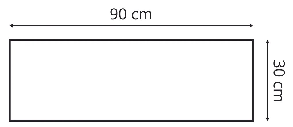 Bársony kárpitozott panel - Téglalap - 90x30cm Szín: Sötét szürkéslila