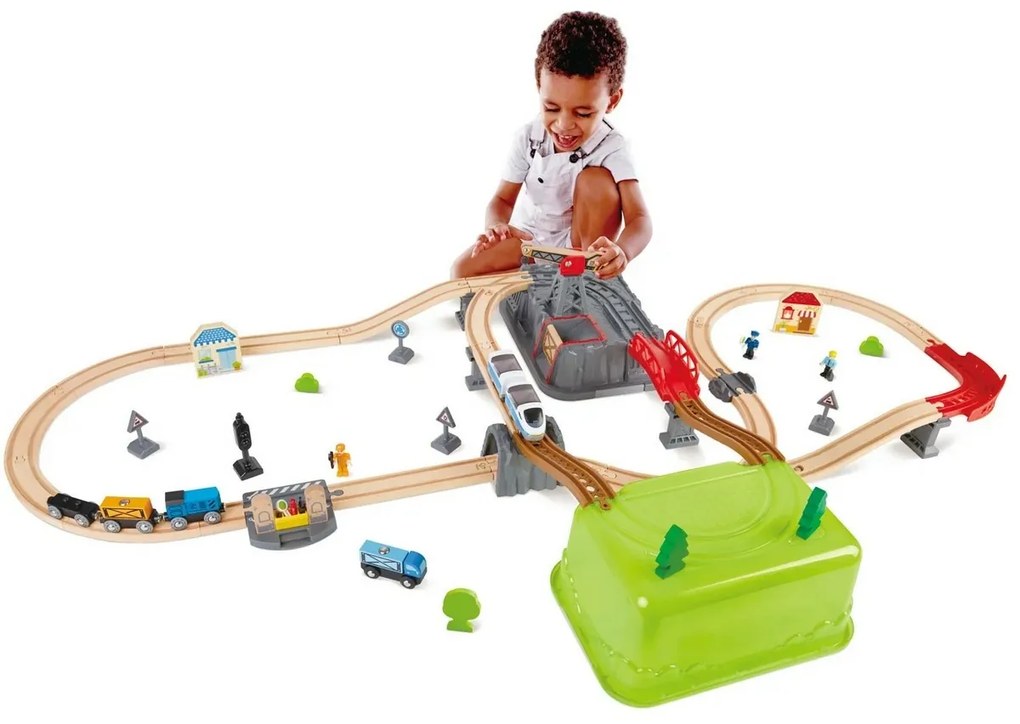 Hape Train pálya játékdobozzal